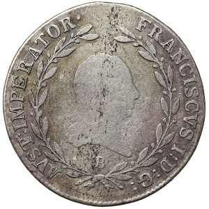 Rakúsko, František I., 20 Kreuzer 1814, B Kremnitz