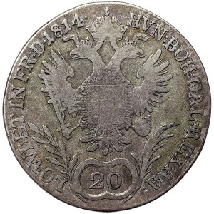 Rakúsko, František I., 20 Kreuzer 1814, B Kremnitz