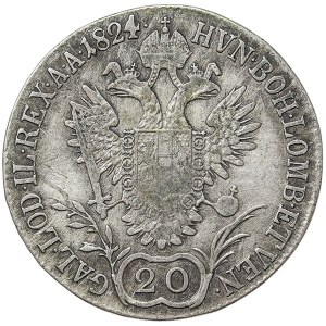 Austria, Francis I, 20 Kreuzer 1824, A Vienna