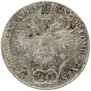 Austria, Francis I, 20 Kreuzer 1828, E Karlsburg (Transylvania)