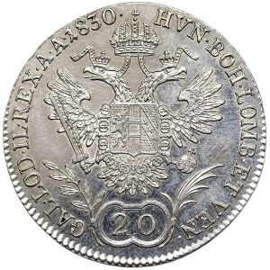Austria, Francis I, 20 Kreuzer 1830, C Prague