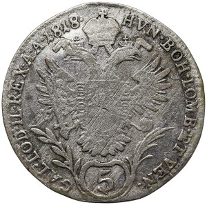Austria, Francis I, 5 Kreuzer 1818, B Kremnitz