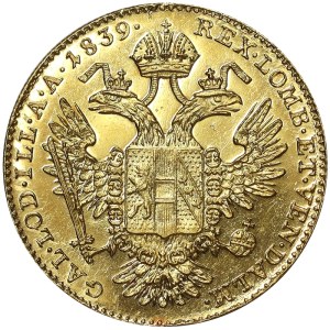 Austria, Ferdinand I, Ducat 1839, A Vienna