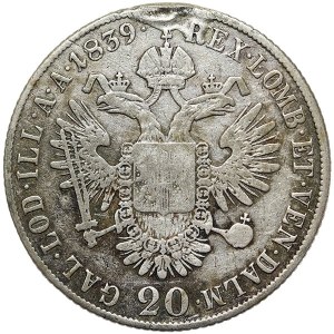 Austria, Ferdinand I, 20 Kreuzer 1839, C Prague