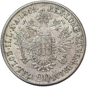 Austria, Ferdinand I, 20 Kreuzer 1842, A Vienna
