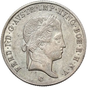 Austria, Ferdinand I, 20 Kreuzer 1843, C Prague