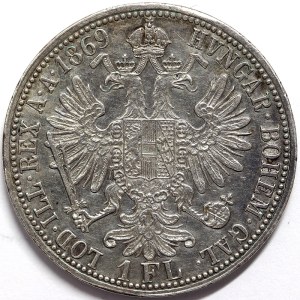 Austria, Franz Joseph I, 1 Gulden 1869, A Vienna