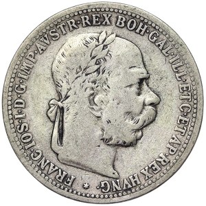 Austria, Franz Joseph I, 1 Corona 1897, Vienna