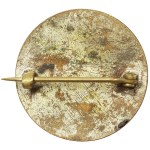 Austria, Franz Joseph I, Anti-Italian Propaganda Pin in Hungarian Kappenabzeichen WWI 1915