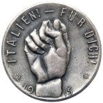 Austria, Franz Joseph I, Anti-Italian Propaganda Pin Kappenabzeichen WWI 1915