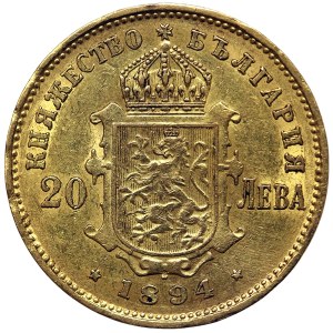 Bulgarien, Ferdinand I., 20 Leva 1894