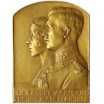 Belgian Congo, Albert I, Plaque Journey of King and Queen Elisabeth 1928