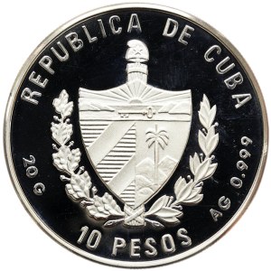 Cuba, 10 Pesos Spotted Eagle Ray 1994