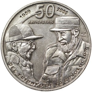 Cuba, 1 Peso Raul and Fidel Castro 2009
