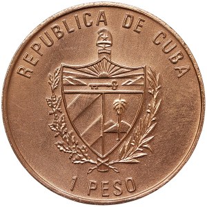 Cuba, 1 Peso Fidel Castro and Ernest Hemingway 2010