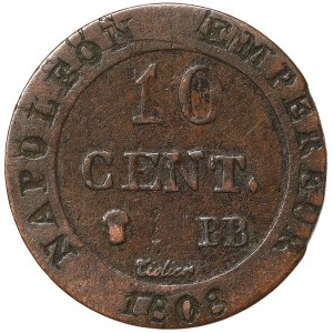 France, Napoleon I, 10 Centimes 1808, BB Strasbourg