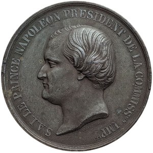 France, Napoleon III, Phostmous Medal (ZINC) Expo 1855