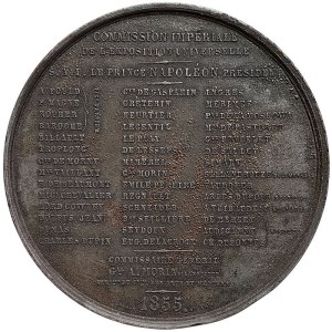 France, Napoleon III, Phostmous Medal (ZINC) Expo 1855