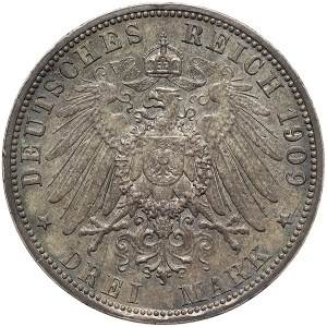 Germany, Bavaria, Otto, 3 Mark 1909, D Munich