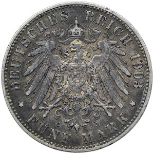 Germany, Prussia, Wilhelm II, 5 Mark 1903, A Berlin