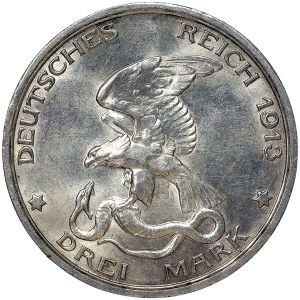 Germany, Prussia, Wilhelm II, 3 Mark 1913, A Berlin