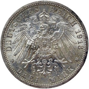 Germany, Prussia, Wilhelm II, 3 Mark 1913, A Berlin
