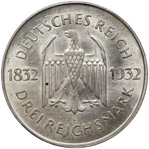 Germany, Weimar Rep., 3 Reichsmark 1932, E Muldenhütten