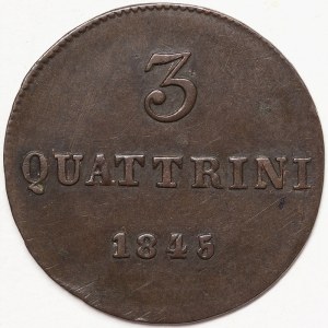 Florence, Leopoldo II, 3 Quattrini 1845
