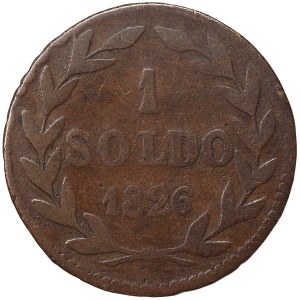 Lucca, Carlo Lodovico of Borbone, 1 Soldo 1826