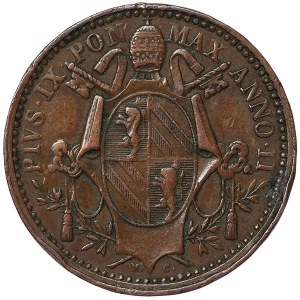 Papal State, Pio IX, Bologna, 1/2 Baiocco 1848