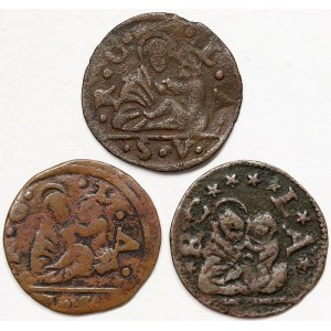 Venice, Anonymous coinage, Lot 3 pcs. Bagattino con il leone in quadro n.d.