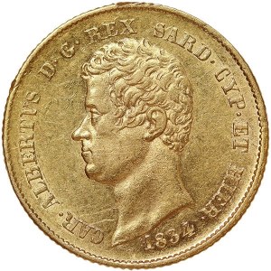 Sardinské království, Carlo Alberto, 20 Lire 1834, Turín