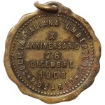 Kingdom of Italy, Vittorio Emanuele III, Medal 10th Anniversary of the Italian Society ‘Umberto I’ 1908