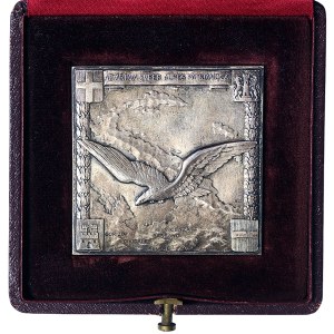 Kingdom of Italy, Vittorio Emanuele III, Silver Medal Plaque of the 9th Alpine Regiment n.d. (1921-25)
