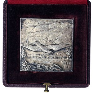 Kingdom of Italy, Vittorio Emanuele III, Silver Medal Plaque of the 9th Alpine Regiment n.d. (1921-25)