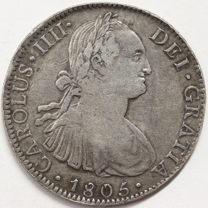 Mexiko, Karl IV., 8 Reales 1805, TH Mexiko-Stadt