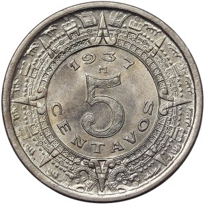 Messico, Seconda Rep., 5 Centavos 1937