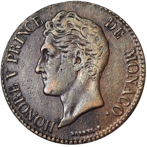 Monaco, Principality, Honoré V, 5 Centimes 1837