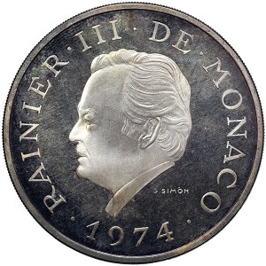 Monaco, Principality, Rainier III, 100 Francs 1974