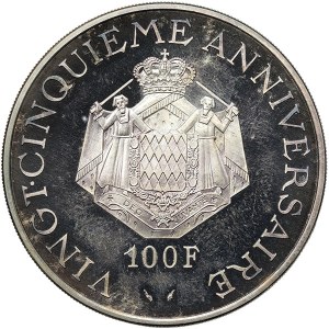 Monaco, Principality, Rainier III, 100 Francs 1974