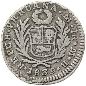 Peru, 1 Real 1839, Lima