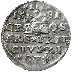 Poland, Sigismund III, 3 Groschen (Trojak) 1591, Riga