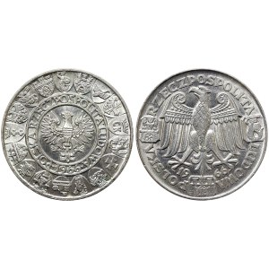 Poland, Lot 2 pcs. 100 Zlotych (Pattern) Polish Millennium 1966