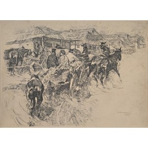 Stanislaw Bohusz-Siestrzencewicz (1834-1897), Cart with hay Vilnius