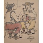 Walerian Krycinski (1852-1929), Highlanders with a pipe