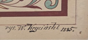 Walerian Kryciński (1852-1929), Kwiatowy wzór, 1885