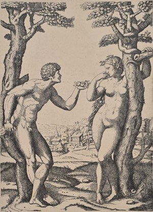 Marcantonio Raimondi (1480-1534), Adam i Ewa