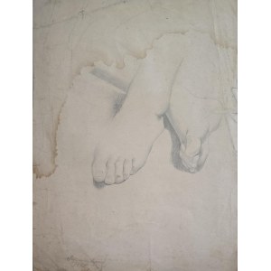 Unidentified artist, Study of feet, 1860