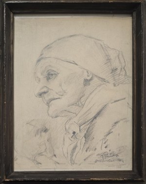Michał Pociecha (1852-1908), Stara kobieta w chustce