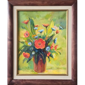 Slawomir Mieleszko (1938-2021), Bouquet with poppies, 2002